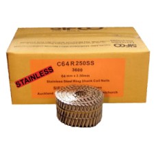 C64R250SS SIFCO® 64mm Stainless Ring Shank Coil Nails