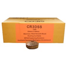 CR3DSS SIFCO® 32mm x 3.05mm Stainless Smooth Shank Roofing Clout Nails 7,200pcs/box