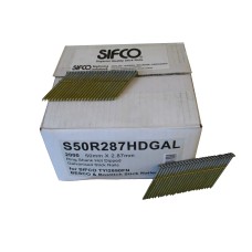 S50R287HDGAL SIFCO® 50mm Hot Dip Galvanised Ring Shank Stick Nails 2,000pcs/box