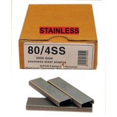 80/4SS SIFCO® 4mm Stainless 304 21Ga. Upholstery Staples 5,000pcs/Box