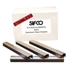 STCR5019-6MMSS SIFCO® 6mm Stainless Steel Raised Crown Staples 5,000pcs/Box