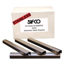 STCR5019-8MMSS SIFCO® 8mm Stainless Steel Raised Crown Staples 5,000pcs/Box