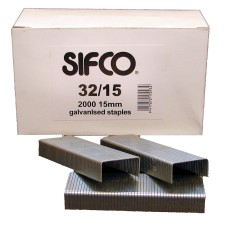 32/15 SIFCO® 15mm Wide Crown Carton Staples 2,000pcs/Box