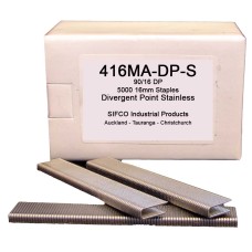 416MA-DP-S SIFCO® 16mm Stainless Divergent Point 18Ga. Staples for use in Air Staplers 5,000pcs/Box