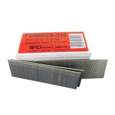 F40M0SS-316 SIFCO® 40mm 18 Gauge Stainless 316 Brads 5,000pcs/Box