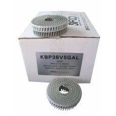 KBP38V5GAL SIFCO® 38mm x 2.50mm Knurled Shank Galvanised Steel Penetrating Coil Nails 4,000pcs/Box