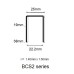 BCS2-2522 OMER® 22mm 16 Ga. Galvanised Staples 10,000pcs/box
