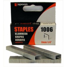 1006 APEXON® 6mm Galvanised 53/6 Staples 1,000pcs/box