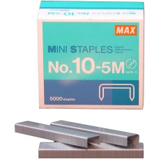 10(5M) MAX® 5mm Galvanised Office Staples 5,000pcs/box
