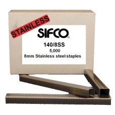 140/8SS SIFCO® 8mm Stainless Staples 5,000pcs/Box