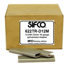 622TR-D12M SIFCO® 22mm Galvanised 16 Gauge Divergent Point Staples 12,000pcs/Box