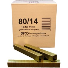 80/14 SIFCO® 14mm Galvanised 21Ga. Upholstery Staples 10,000pcs/Box