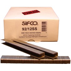 92/12SS-5M SIFCO® 12mm Stainless Steel 18Ga. Industrial Staples for use in Air Staplers 5,000pcs/Box