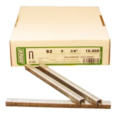 92/9 OMER® 9mm Galvanised 18Ga. Industrial Staples for use in Air Staplers 10,000pcs/Box