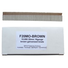 F20M0(10M)BROWN SIFCO® 20mm C120 18 Gauge Galvanised Brad 10,000pcs/box