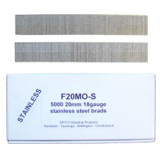 F20M0SS-5M SIFCO® 20mm C120 18 Gauge Stainless Brads 5,000pcs/Box