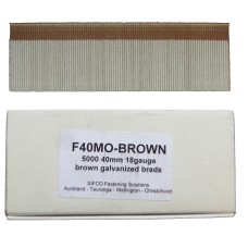 F40M0(5M)BROWN SIFCO® 40mm C140 18 Gauge Galvanised Brads 5,000pcs/box