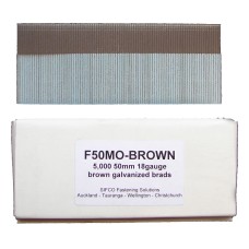 F50M0(5M)BROWN SIFCO® 50mm C150 18 Gauge Galvanised Brad 5,000pcs/box