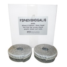 FSP40V8HDGAL/6 SIFCO® 40mm x 2.80mm Hot Dip Galvanised Screw Coil Nail