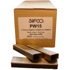PW15 SIFCO® 15mm 26mm Crown 16 Gauge Galvanised Staples 5,000pcs/box