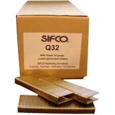 Q32 SIFCO® 32mm 15 Gauge Galvanised Staples 5,000pcs/box