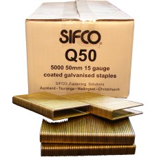 Q50 SIFCO® 50mm 15 gauge Galvanised Staples 5,000pcs/box
