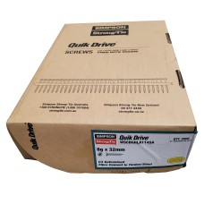 QDWSCBGHLA114SA Quik Drive® 32mm x 8Ga. CL3 Galvanised Collated Flat Head Dual Cement Underlay Screws, 2,000pcs/Box