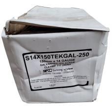 S14X150TEKGAL SIFCO® 150mm x 14Ga. HWF Tek CL4 Galv Screws, 250pcs/Box