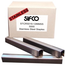 STCR5019-12MMSS SIFCO® 12mm Stainless Steel Raised Crown Staples 5,000pcs/Box