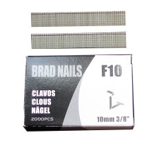 F10 APEXON® 10mm C110 18 Gauge Half Strip Galvanised Brads 2,000pcs/Box