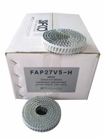 FAP27V5-H SIFCO® 27mmx2.50mm Hardened Steel Penetrating Coil Nails 6,000pcs/Box