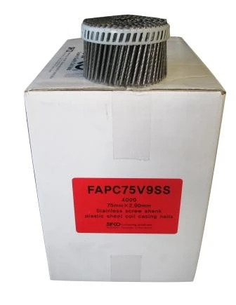 FAPC75V9SS SIFCO® 75mmx2.90mm Stainless Hardened Steel Penetrating Coil Nails 4,000pcs/Box