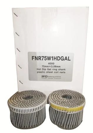FNR75W1HDGAL SIFCO® 75mm x 3.15mm Hot Dip Galvanised Face Nailing Ring Shank Coil Nail