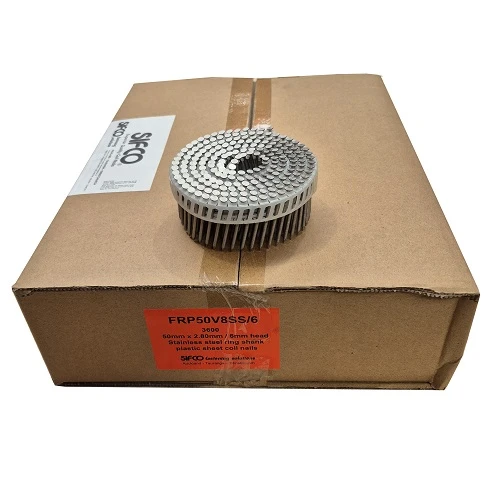 FRP50V8SS/6 SIFCO® 50mm x 2.80mm Stainless Steel Ring Shank Coil Nail