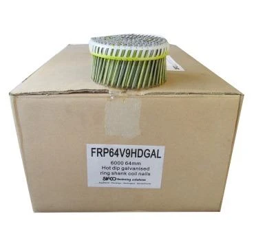 FRP64V9HDGAL SIFCO® 64mm x 2.90mm Hot Dip Galvanised Ring Shank Coil Nail