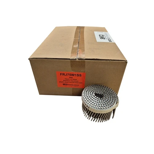 FRJ75W1SS SIFCO® 75mm x 3.15mm Stainless Steel Jolt Head Ring Shank Coil Nail