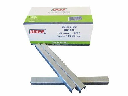1410CE OMER® 10mm Galvanised Upholstery Staples 10,000pcs/Box