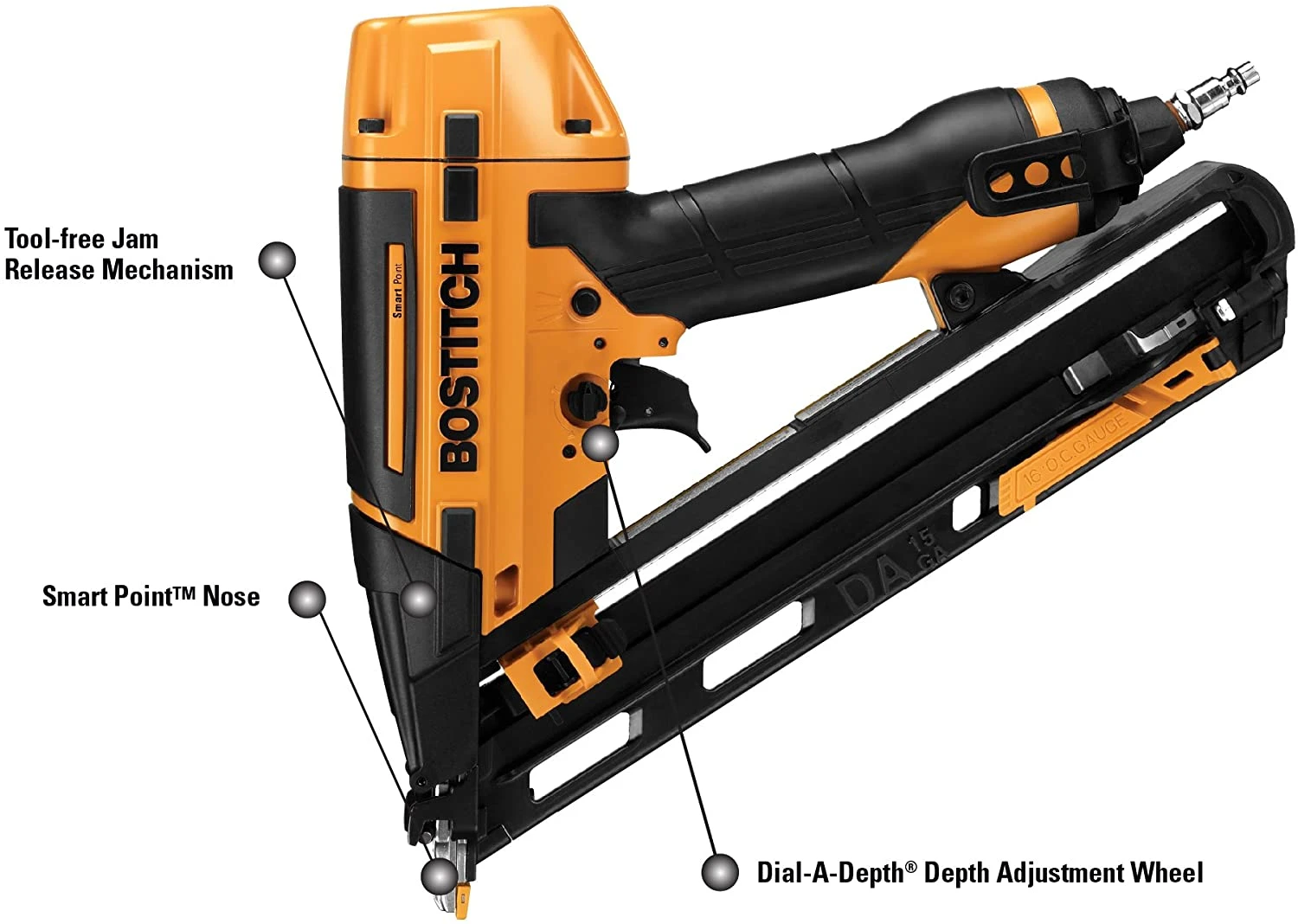 BTFP72155 BOSTITCH™ DA series 25mm to 64mm SmartPoint™ Brad Nailer