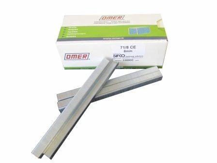 71/8CE OMER® 8mm Galvanised 23Ga. Upholstery staples 10,000pcs/Box