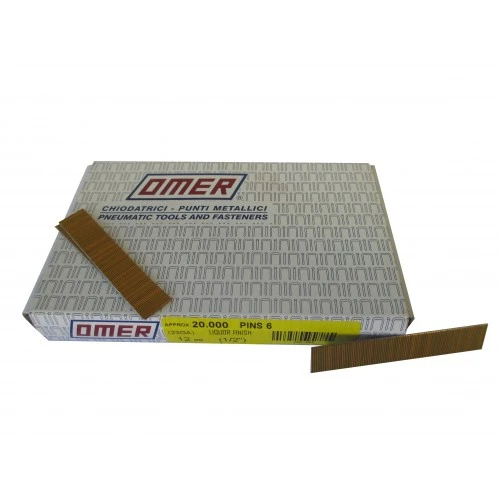 6/12 OMER® 12mm Liquor Finished 23 Gauge Headless pins 20,000pcs/box