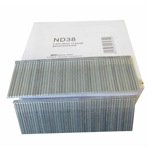 ND38 SIFCO® 38mm 14Ga. Galvanised Brads 2,500pcs/Box