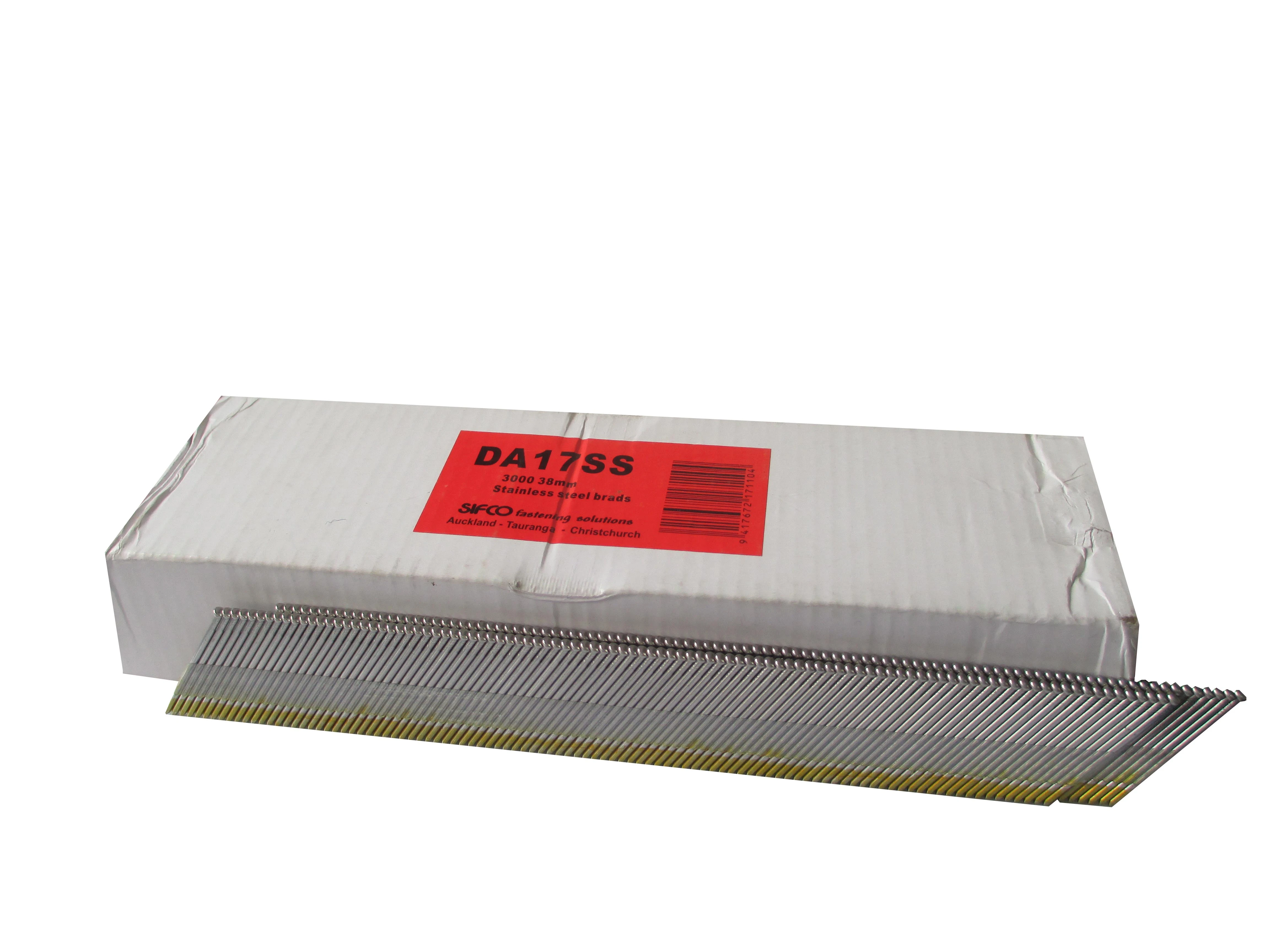DA17SS SIFCO 38mm 15 Gauge Stainless Brads 3,000pcs/Box
