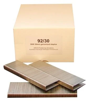92/30 SIFCO® 30mm Galvanised 18Ga.Industrial Staples for use in Air Staplers 5,000pcs/Box