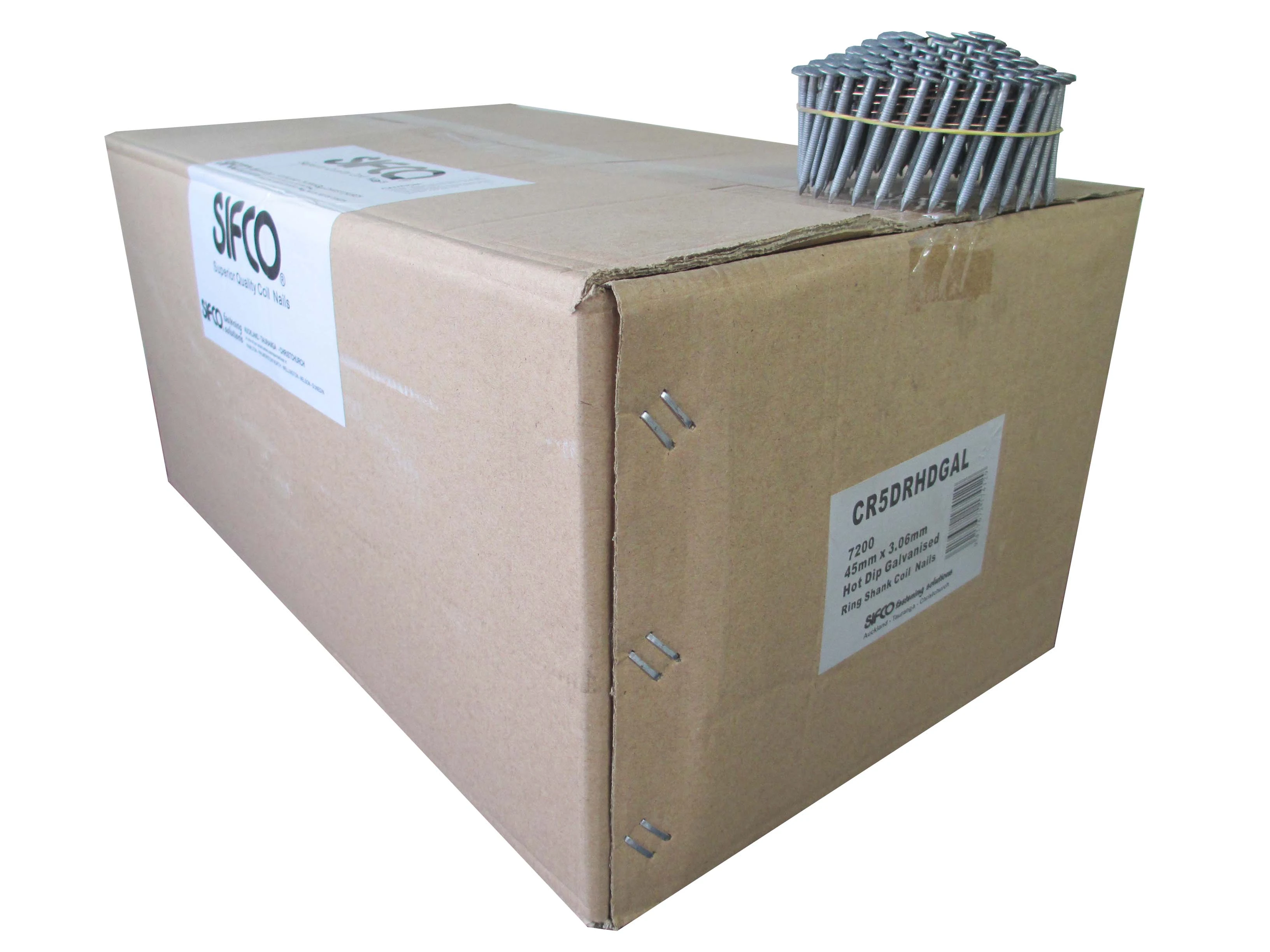 CR5DRHDGAL SIFCO® 45mm x 3.05mm Ring Shank Hot Dip Galvanised Coil Nails 7,200pcs/box