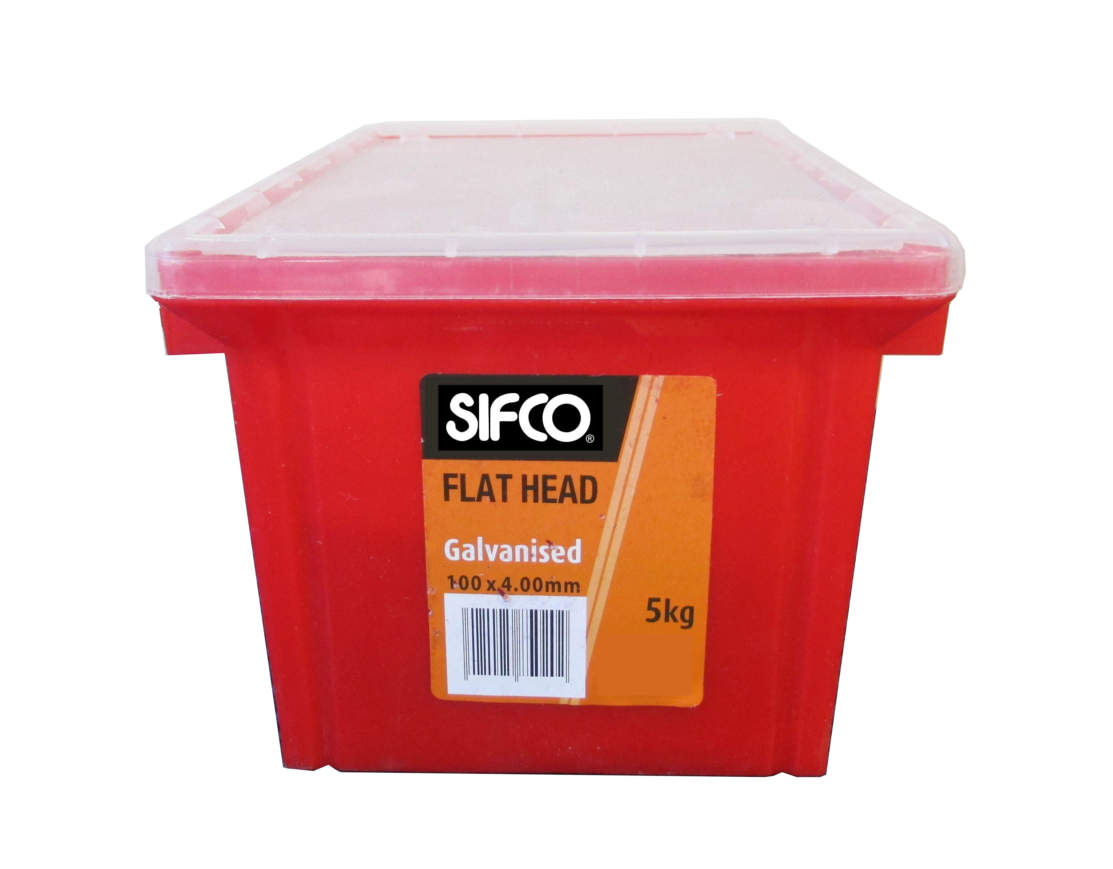 100400GF5KG SIFCO 100mm x 4.00mm Hot Dip Galvanised Flat Head loose Nails 5Kg Box