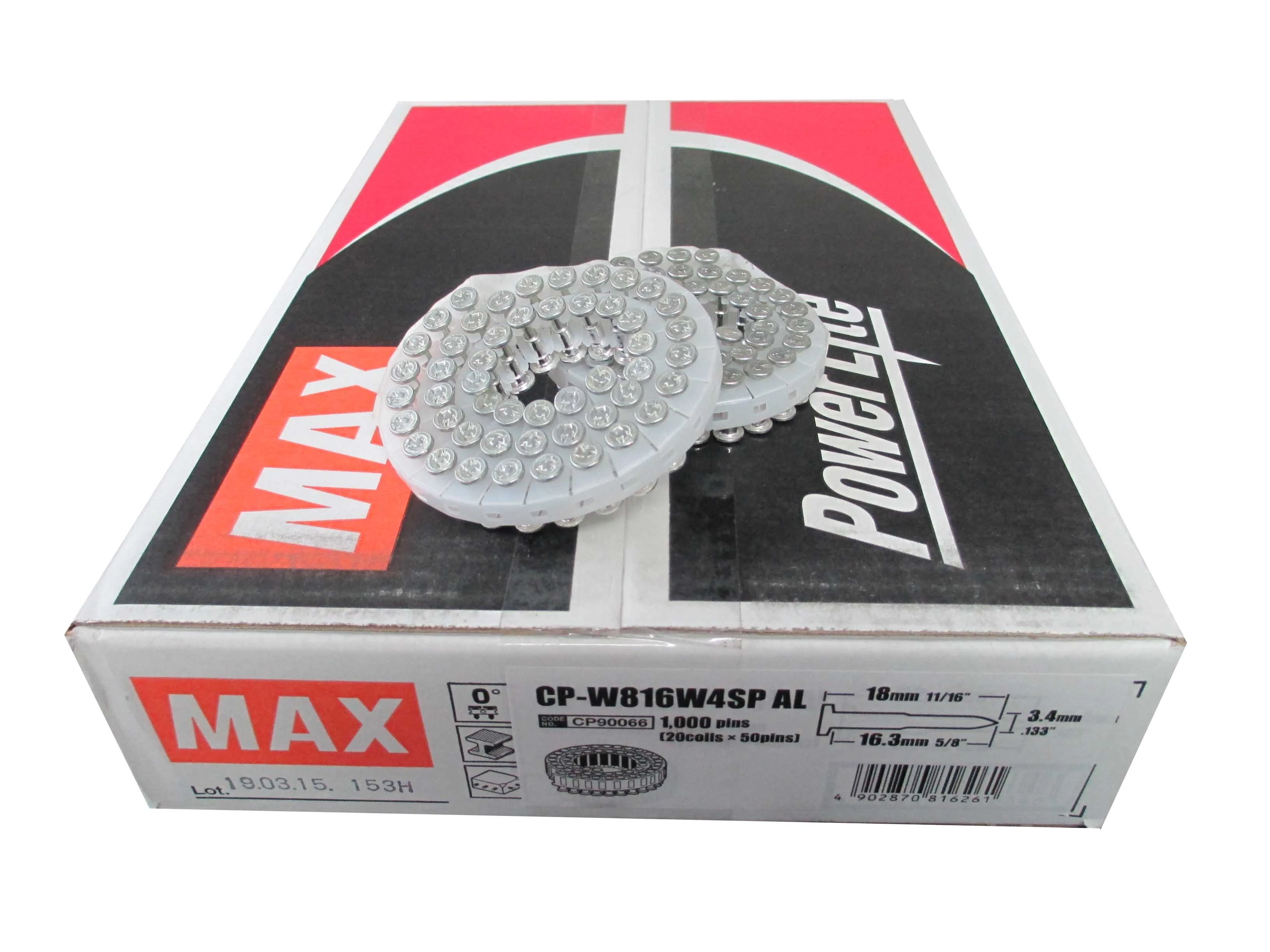 CP-W816W4SP-AL MAX® 16mm x 3.40mm Hardened Concrete Stepped Coil Nail
