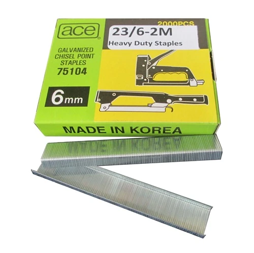 23/6-2M ACE 6mm Heavy Duty Office Staples 2,000pcs/Box