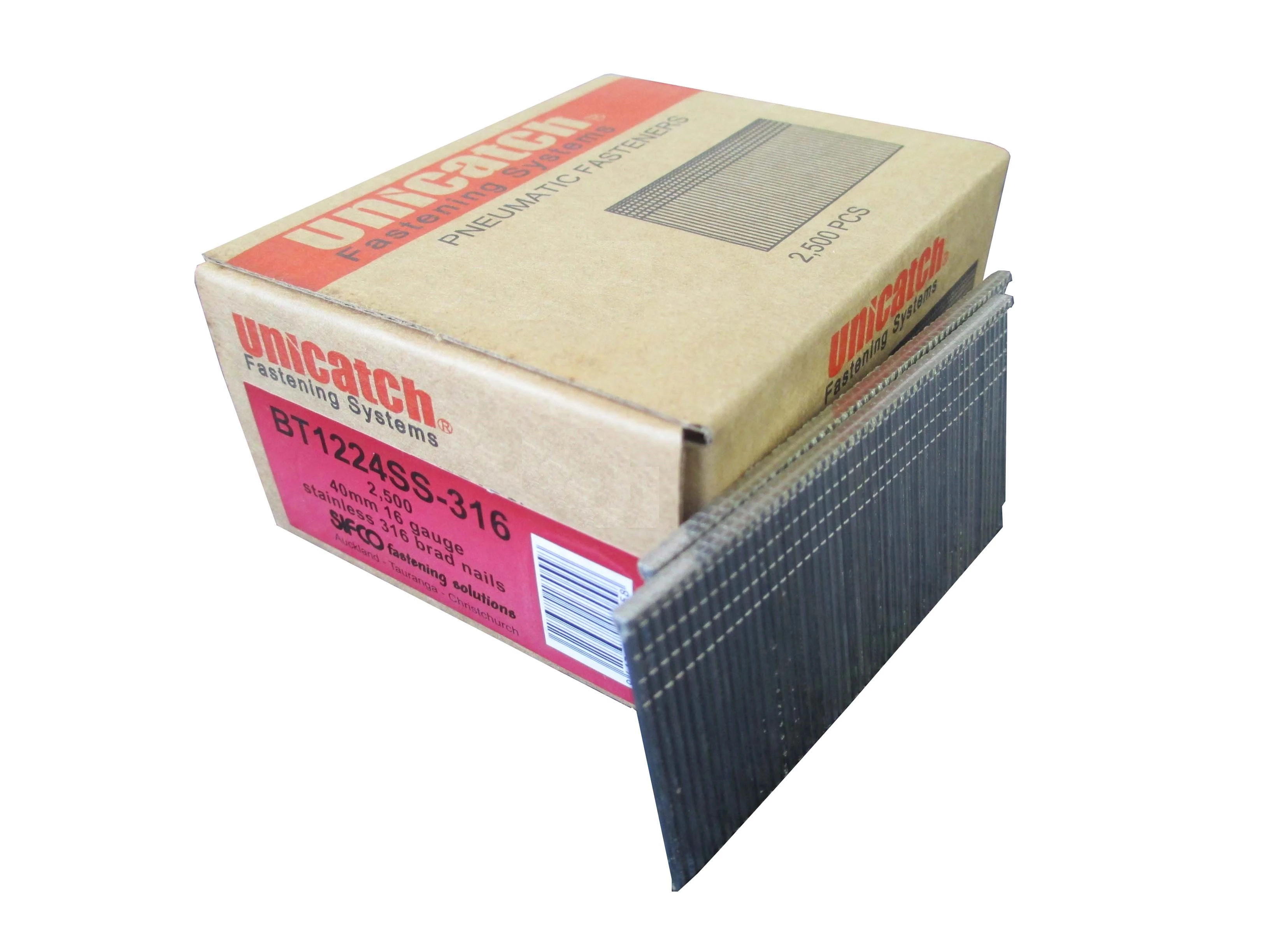 BT1224SS-316 SIFCO® 40mm C40 16 Gauge Stainless 316 Brad Nails 2,500pcs/Box