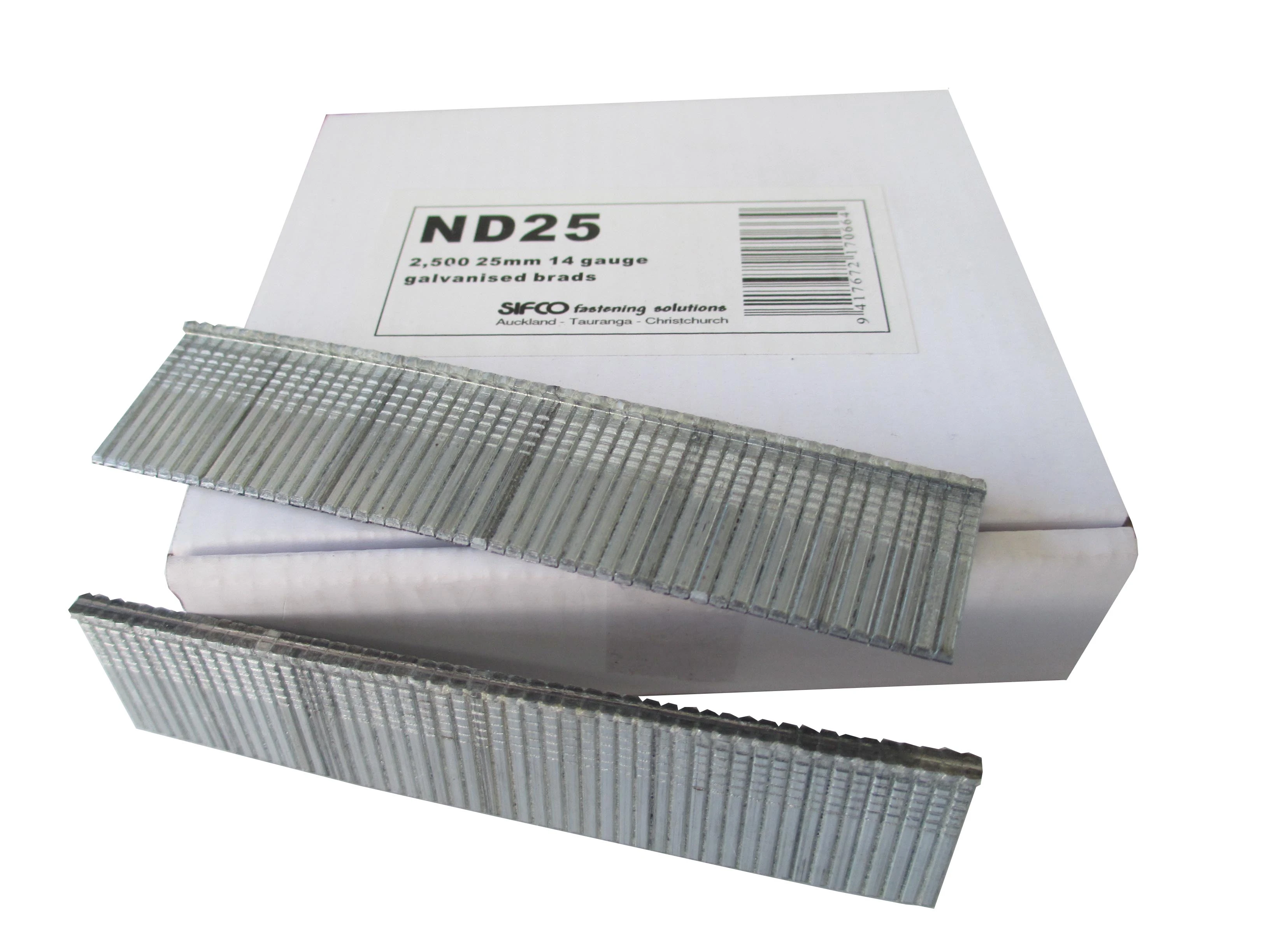 ND25 SIFCO® 25mm 14Ga. Galvanised Brads 2,500pcs/Box