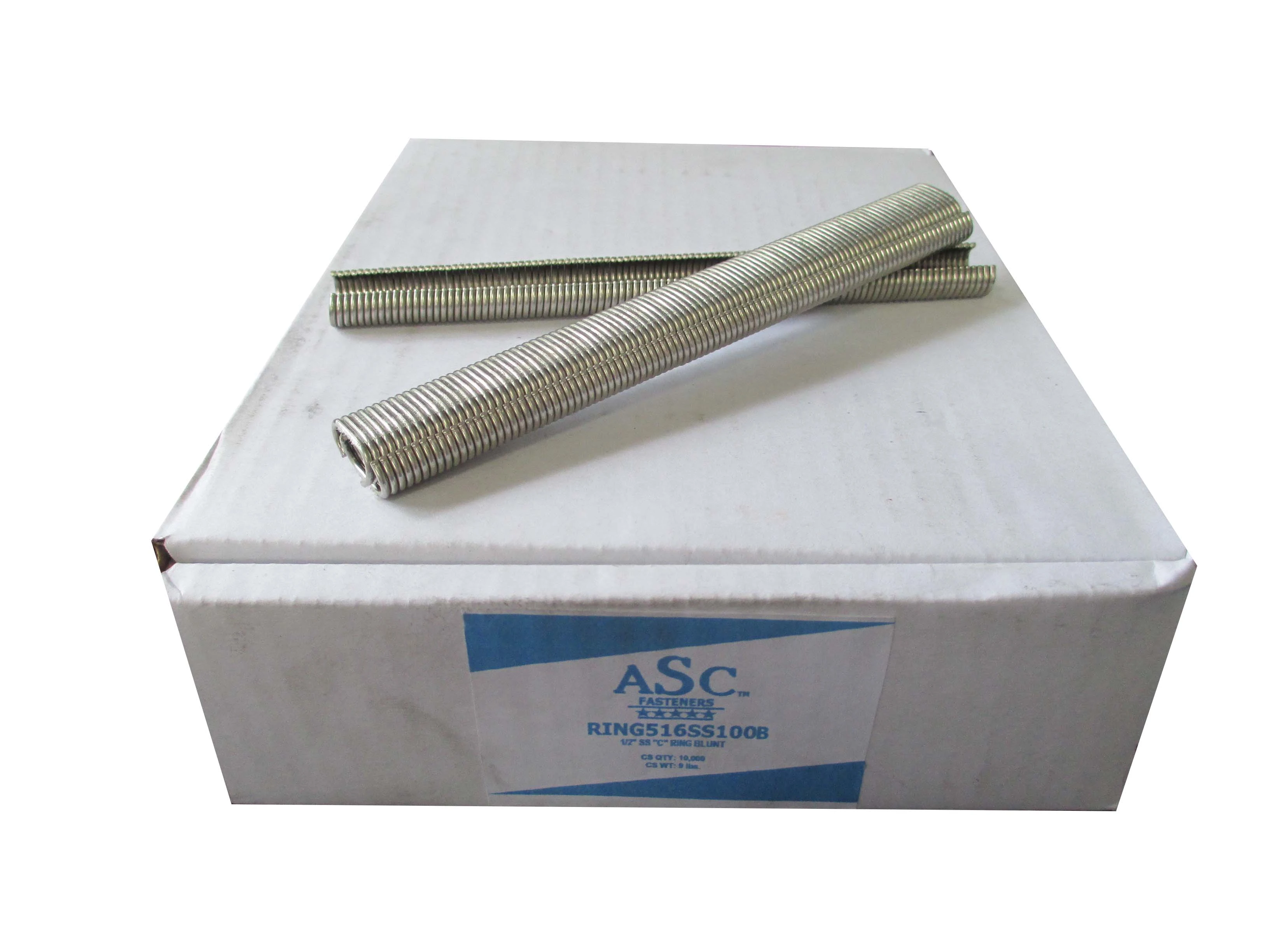 516SS-100B SIFCO® 16Ga 11mm Stainless Steel Blunt C-Rings 10,000pcs/Box